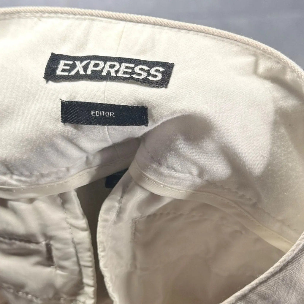 Express Editor Beige Flare Leg Dress Pants Express