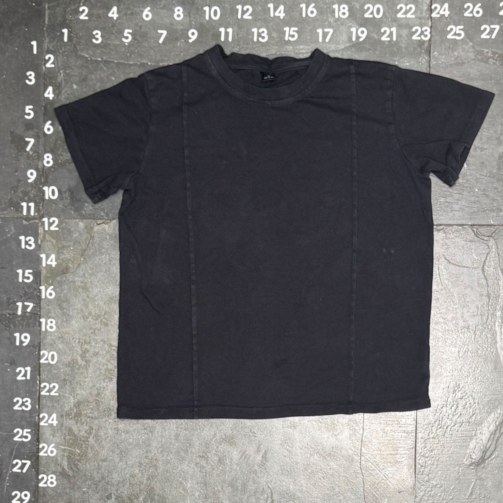 Unbranded Black Exposed Seam Detail Short Sleeve T-Shirt