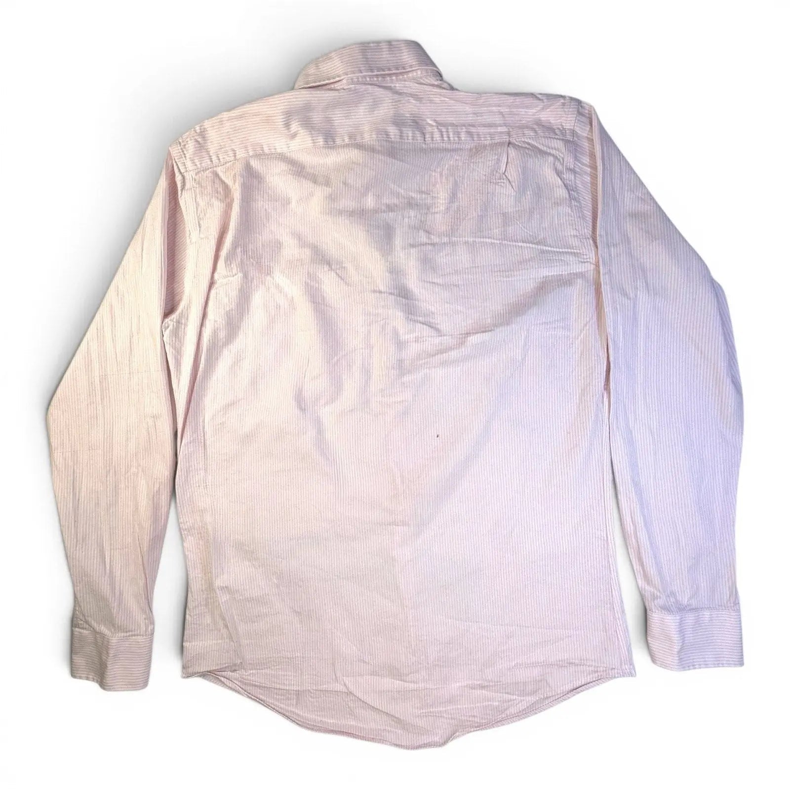 Nordstrom Trim Fit Pink Striped Button Down Dress Shirt Size 16.5 36/37 Nordstrom