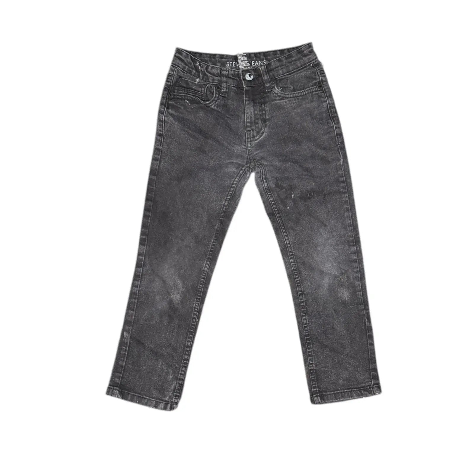 Steve Madden Boys Black Distressed Denim Jeans, Faded Wash Steve Madden Jeans