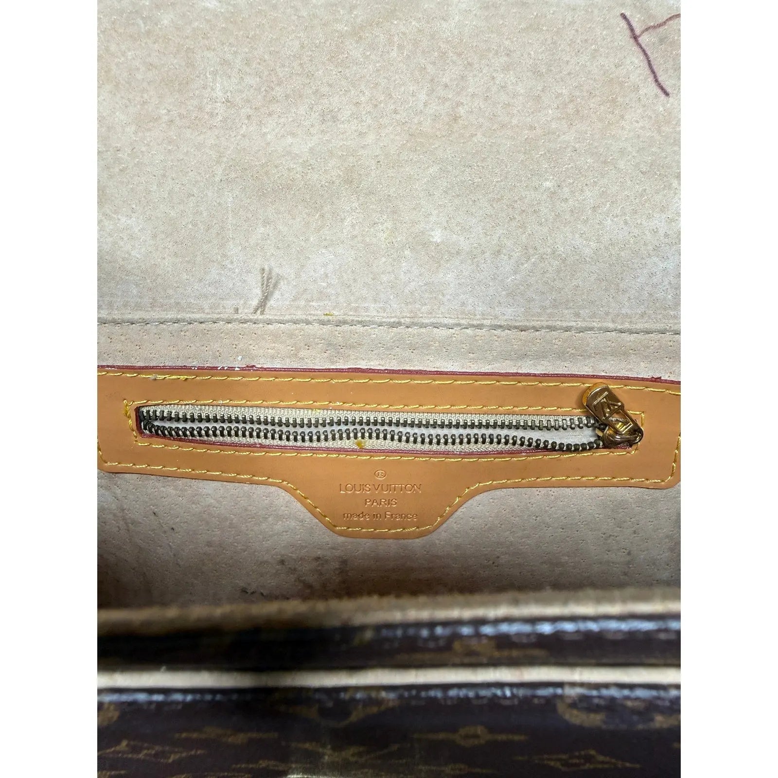 Louis Vuitton Monogram Monceau Top Handle Briefcase Bag Brown Vintage giving blooms foundation