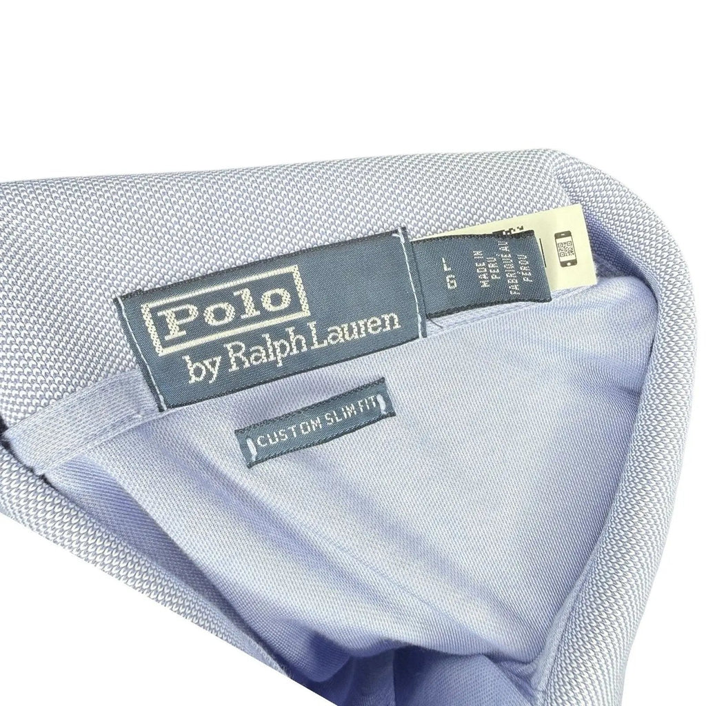 Polo Ralph Lauren Light Blue Custom Slim Fit Tipped Piqué Polo Shirt Polo Ralph Lauren