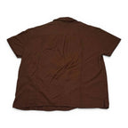 Dandy Wear Brown Embroidered Guayabera Short Sleeve Shirt