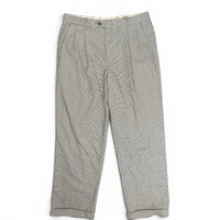 Saks Fifth Avenue Men's Pleated 100% Wool Micro-Check Trousers Size 35x28 Saks Fifth Avenue