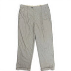 Saks Fifth Avenue Men's Pleated 100% Wool Micro-Check Trousers Size 35x28 Saks Fifth Avenue