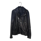 Acne Studios Nate Clean Leather Moto Biker Jacket Black Acne Studios