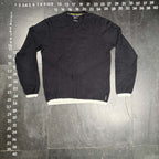 Armani Exchange Cotton Cashmere V-Neck Sweater Black Size M