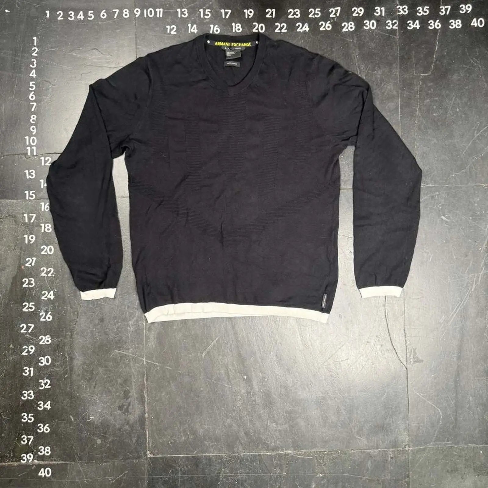 Armani Exchange Cotton Cashmere V-Neck Sweater Black Size M Armani Exchange