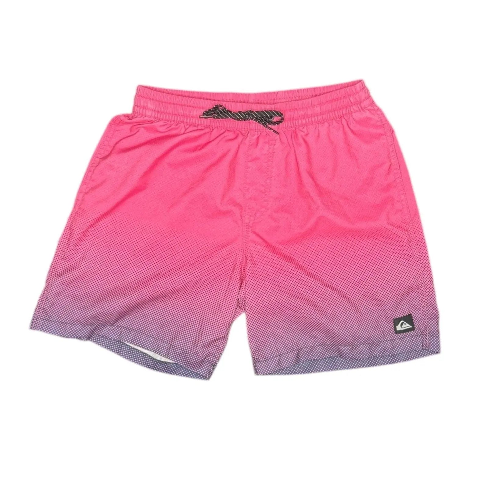 Quiksilver Men's Swim Trunks Pink Ombre Gradient Board Shorts Size M Quiksilver