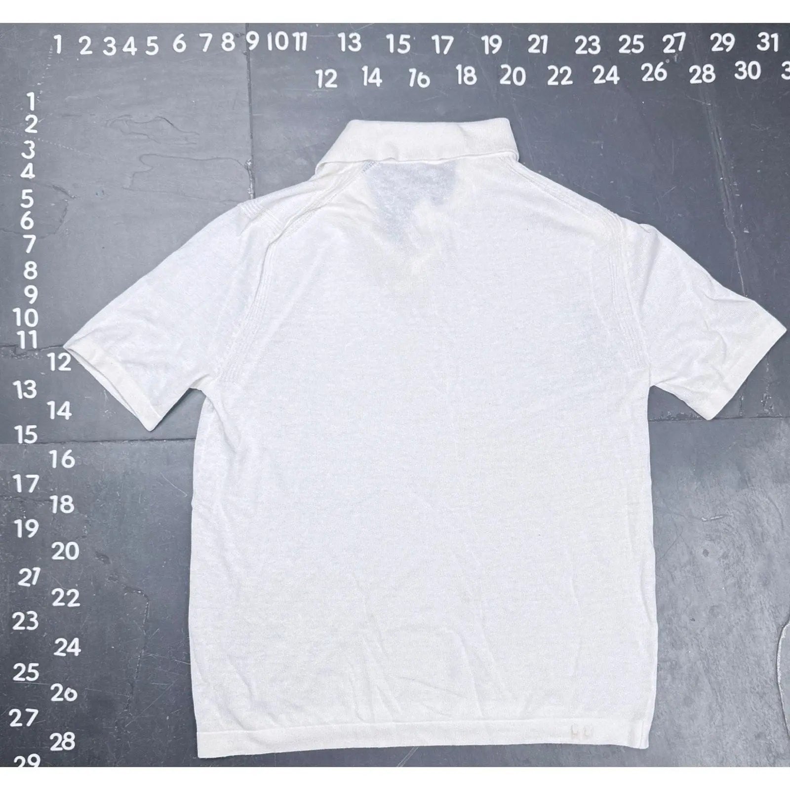 Armani Exchange White Knit Short Sleeve Polo Shirt Size S Armani Exchange