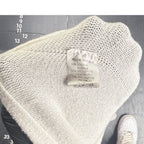 Alpini Knitwear Made in Italy Grey Asymmetrical Oversized Knit Poncho Sweater