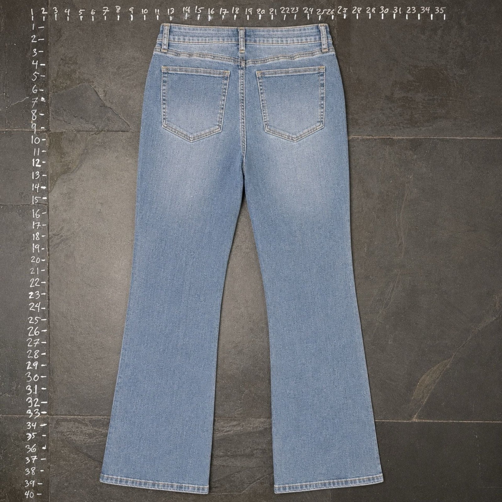Ashley Mason Size 9 Embroidered Rose Cross Flare Jeans