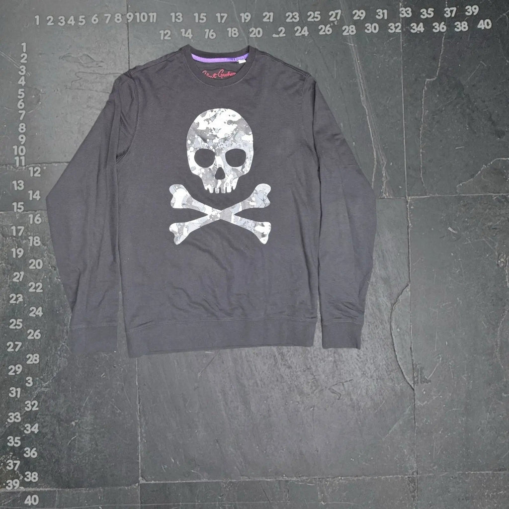 Robert Graham Knockout Camo Skull Graphic Sweatshirt Robert Graham