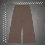 Zara Brown Wide Leg Pleated Trousers Size M Zara