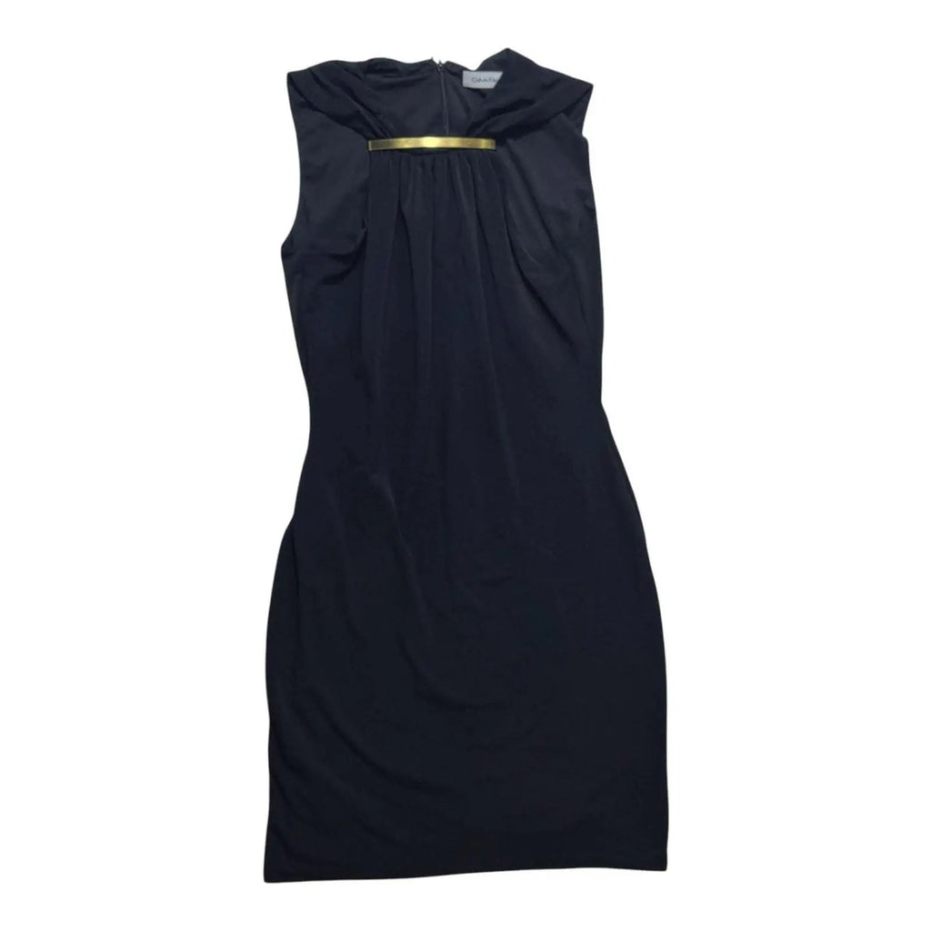 Calvin klein sleeveless black sheath Calvin Klein