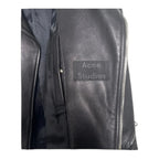 Acne Studios Nate Clean Leather Moto Biker Jacket Black Acne Studios