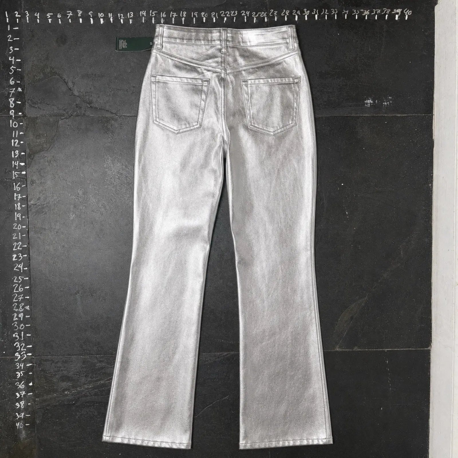 Wild Fable Metallic Silver Flare Pants Size 4 Wild Fable