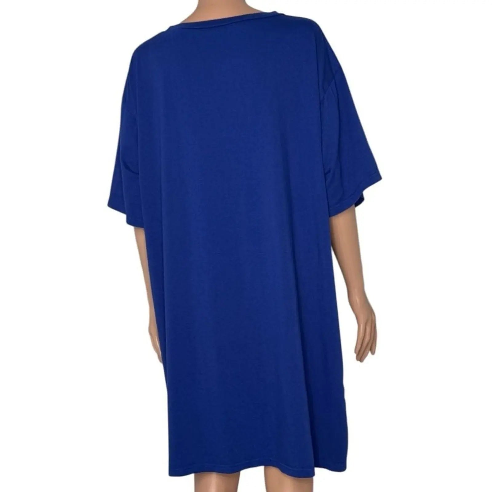 Kowtow Building Block T-Shirt Dress in Bright Royal Blue Kowtow