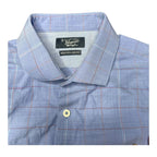 Original Penguin by Munsingwear Heritage Slim Fit Blue Windowpane Long Sleeve Sh Penguin