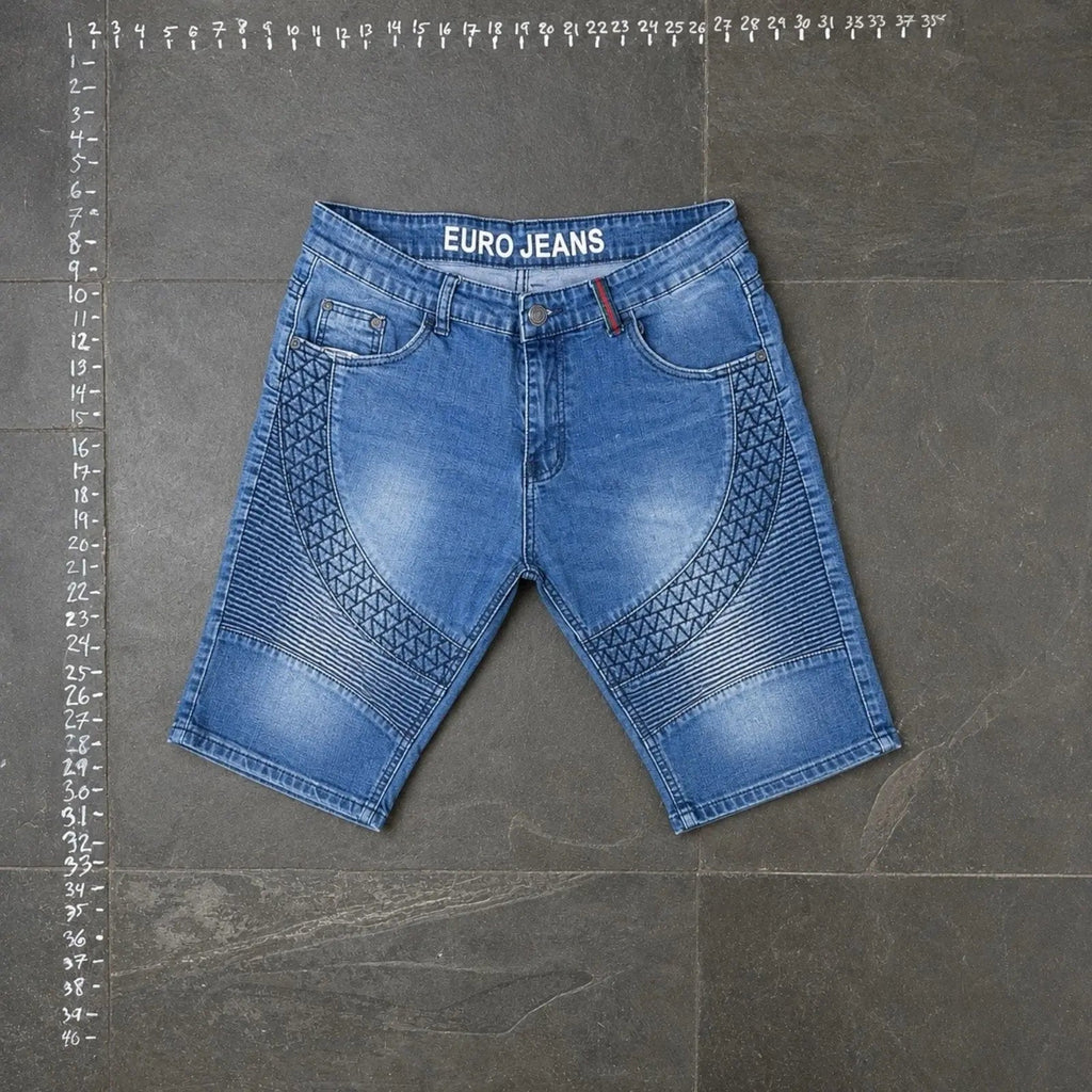Forever Young Euro Jeans Moto Biker Denim Shorts Forever Young