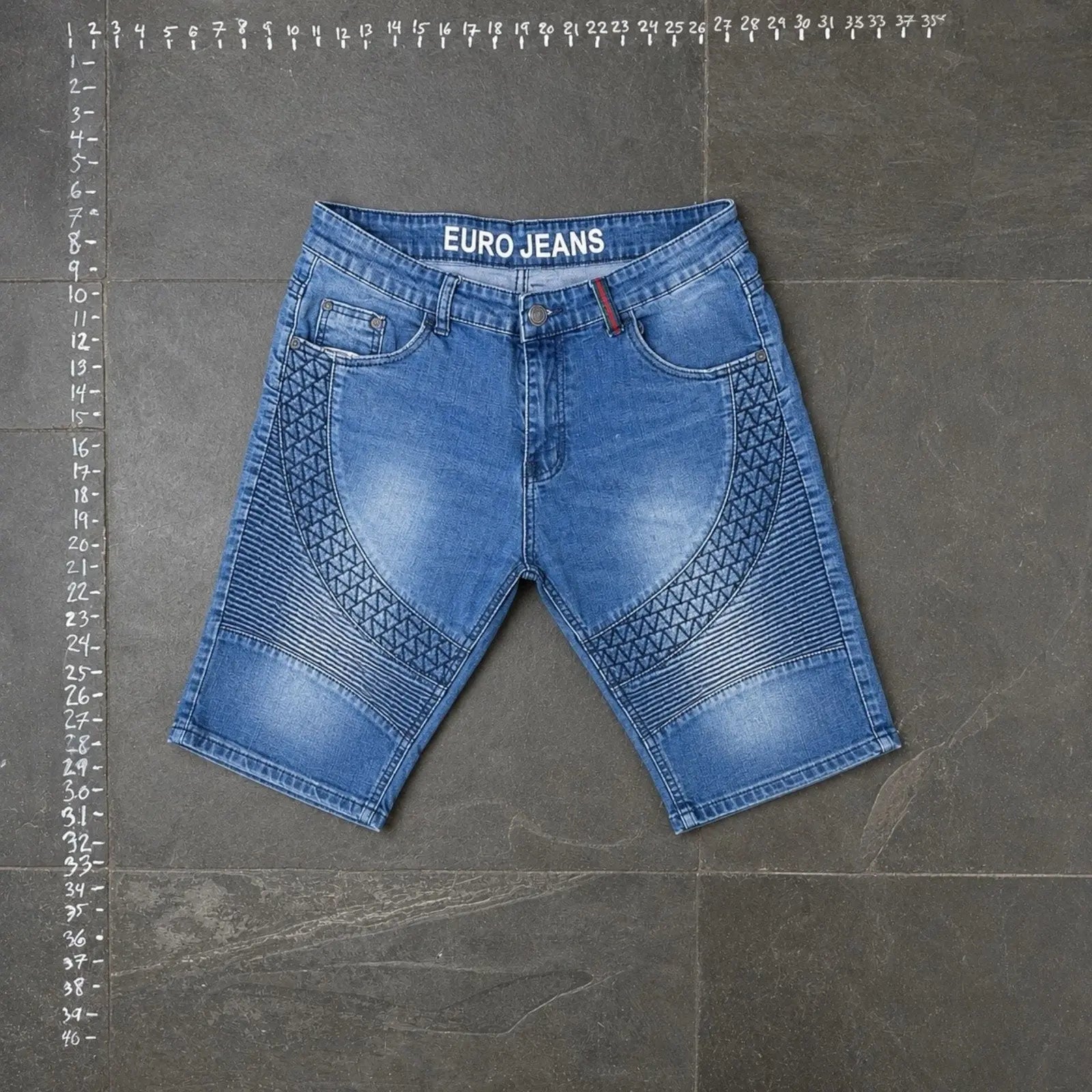 Forever Young Euro Jeans Moto Biker Denim Shorts Forever Young