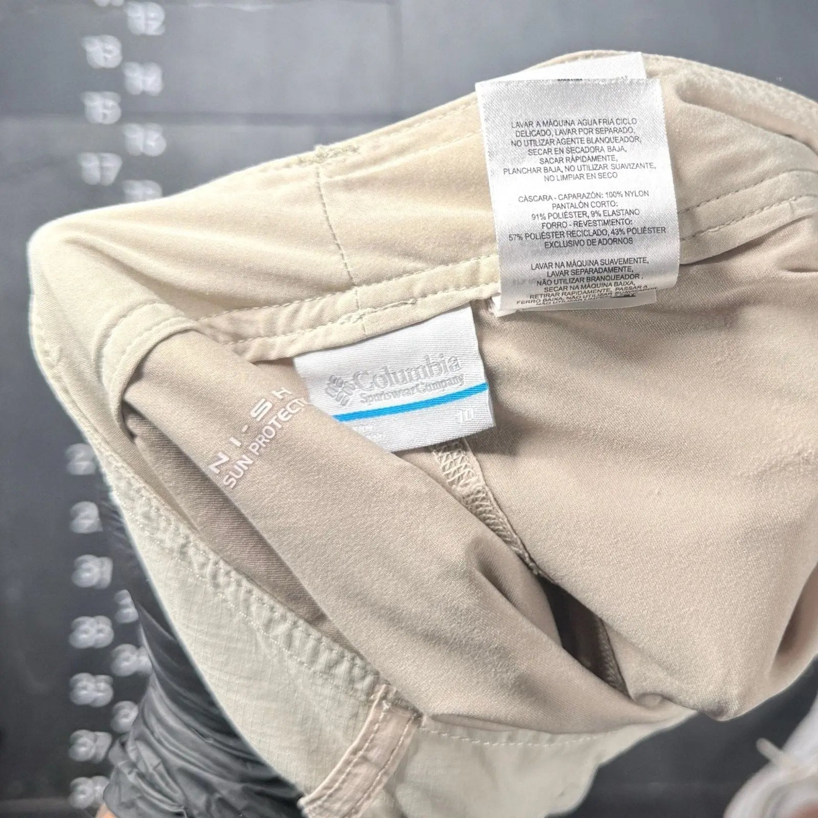 Columbia Omni-Shade Sandy River Cargo Skort Size 10 Tan Columbia