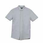 AllSaints Grey Cotton Slim Fit Button Down Shirt AllSaints