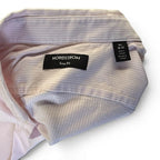 Nordstrom Trim Fit Pink Striped Button Down Dress Shirt Size 16.5 36/37 Nordstrom