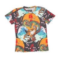 Reason Clothing Men's Dragon and Tiger All Over Print Graphic T-Shirt Reason Clothing