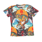 Reason Clothing Men's Dragon and Tiger All Over Print Graphic T-Shirt Reason Clothing