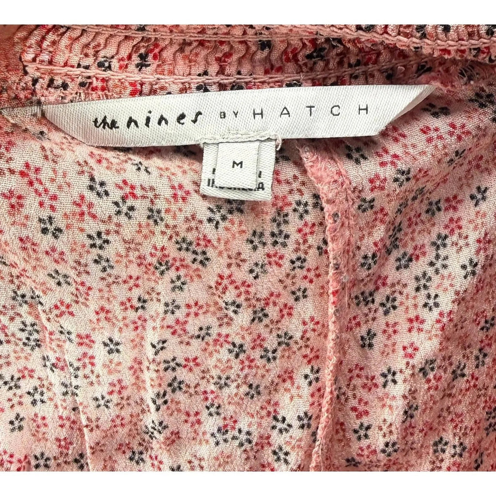 The Nines by HATCH Pink Ditsy Floral Smocked Strapless Tube Top Mini Dress Size The Nines by HATCH