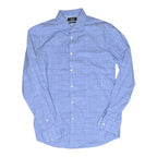 Original Penguin by Munsingwear Heritage Slim Fit Blue Windowpane Long Sleeve Sh Penguin