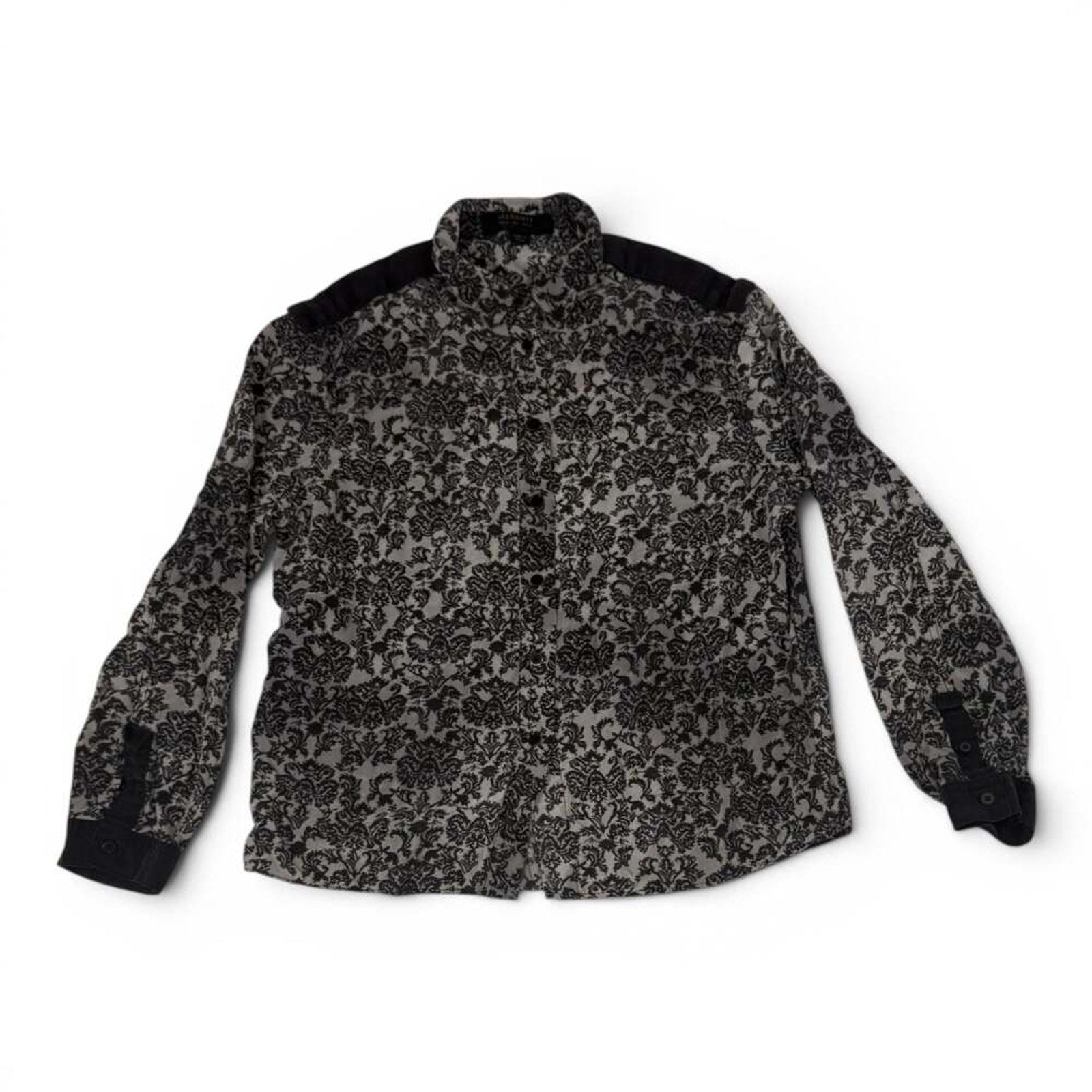AllSaints Rivet Mercer Silk Shirt US 6