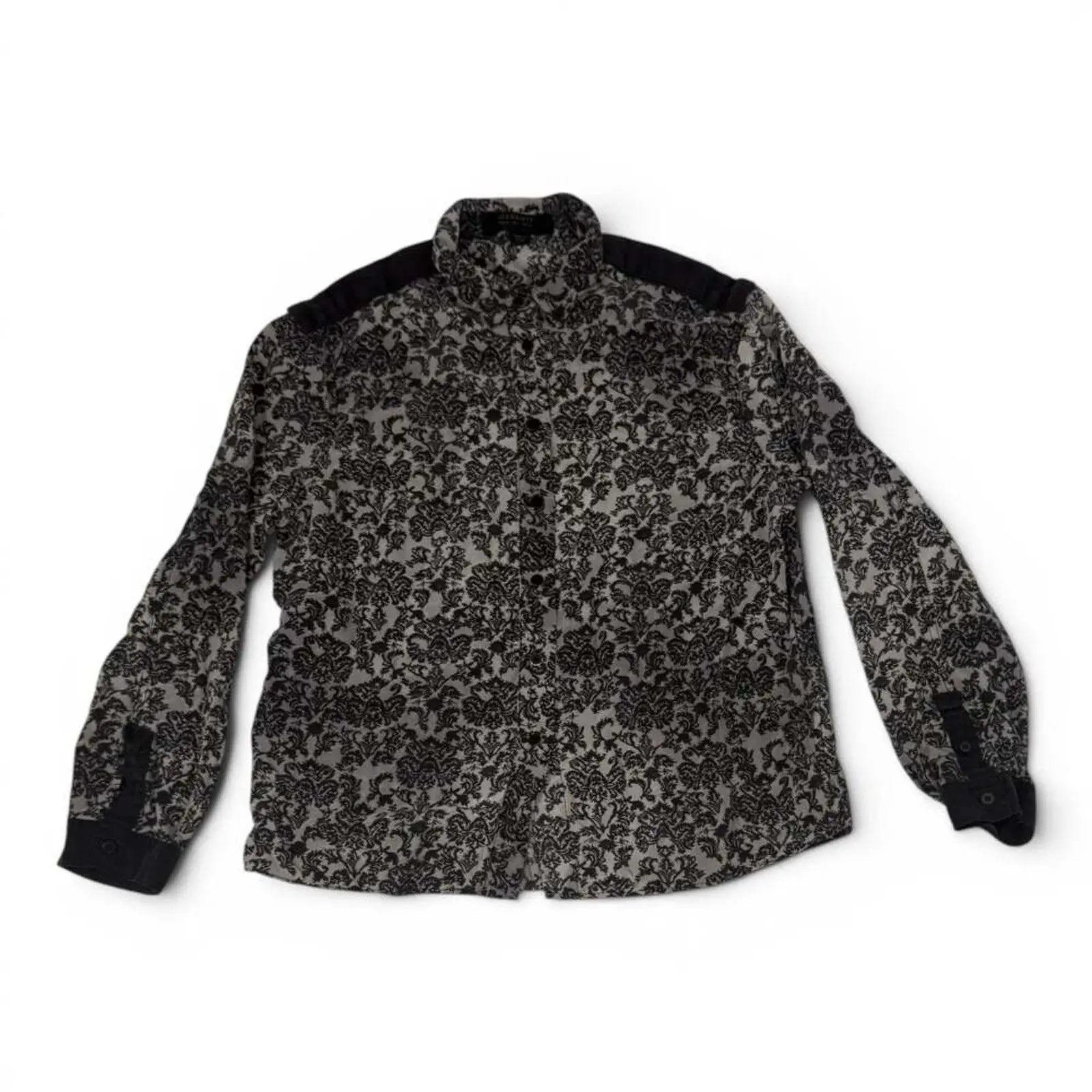 AllSaints Rivet Mercer Silk Shirt US 6 AllSaints