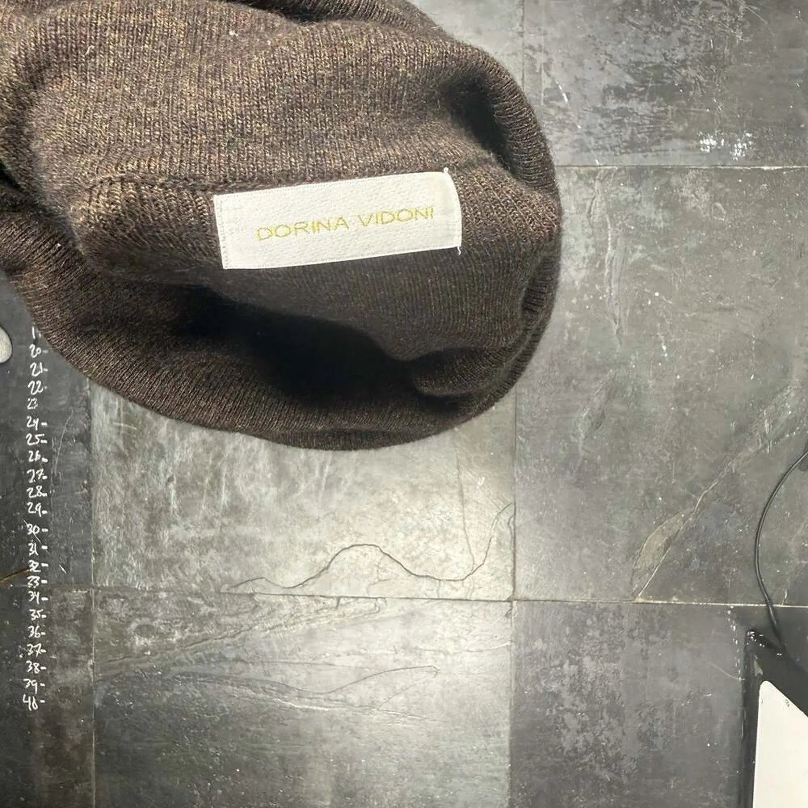 Dorina Vidoni Brown Angora Blend Knit Scarf Dorina Vidoni