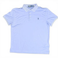 Polo Ralph Lauren Light Blue Custom Slim Fit Tipped Piqué Polo Shirt Polo Ralph Lauren