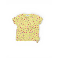 Terranova Kids Yellow Heart Lollipop Print Side-Tie T-Shirt - Girls Size XS Terranova