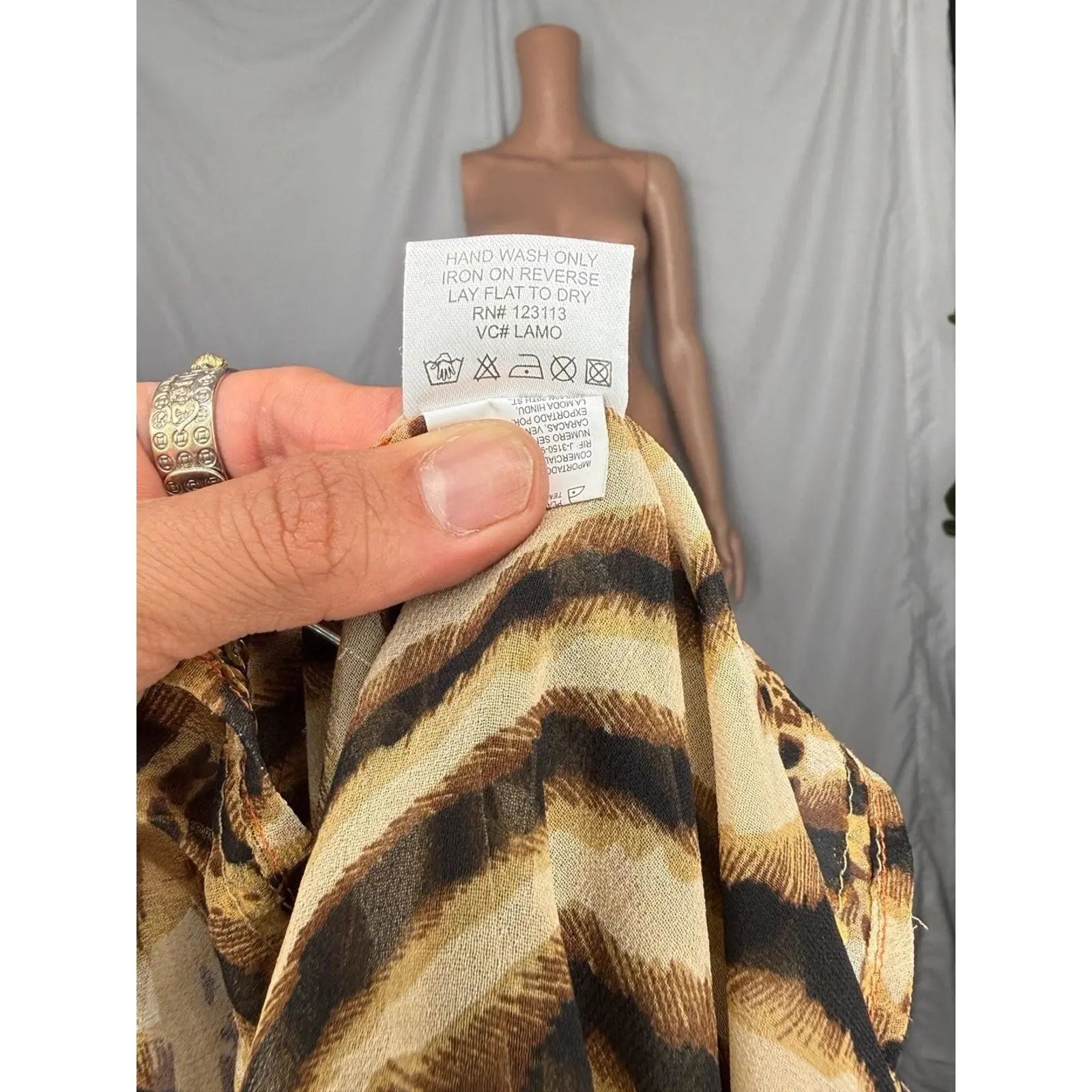 La Moda Embellished Animal Print V-Neck Kaftan Beach Cover-Up-one size La Moda