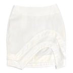 Arynk White Layered Curved Hem Mini Skirt Size M Arynk