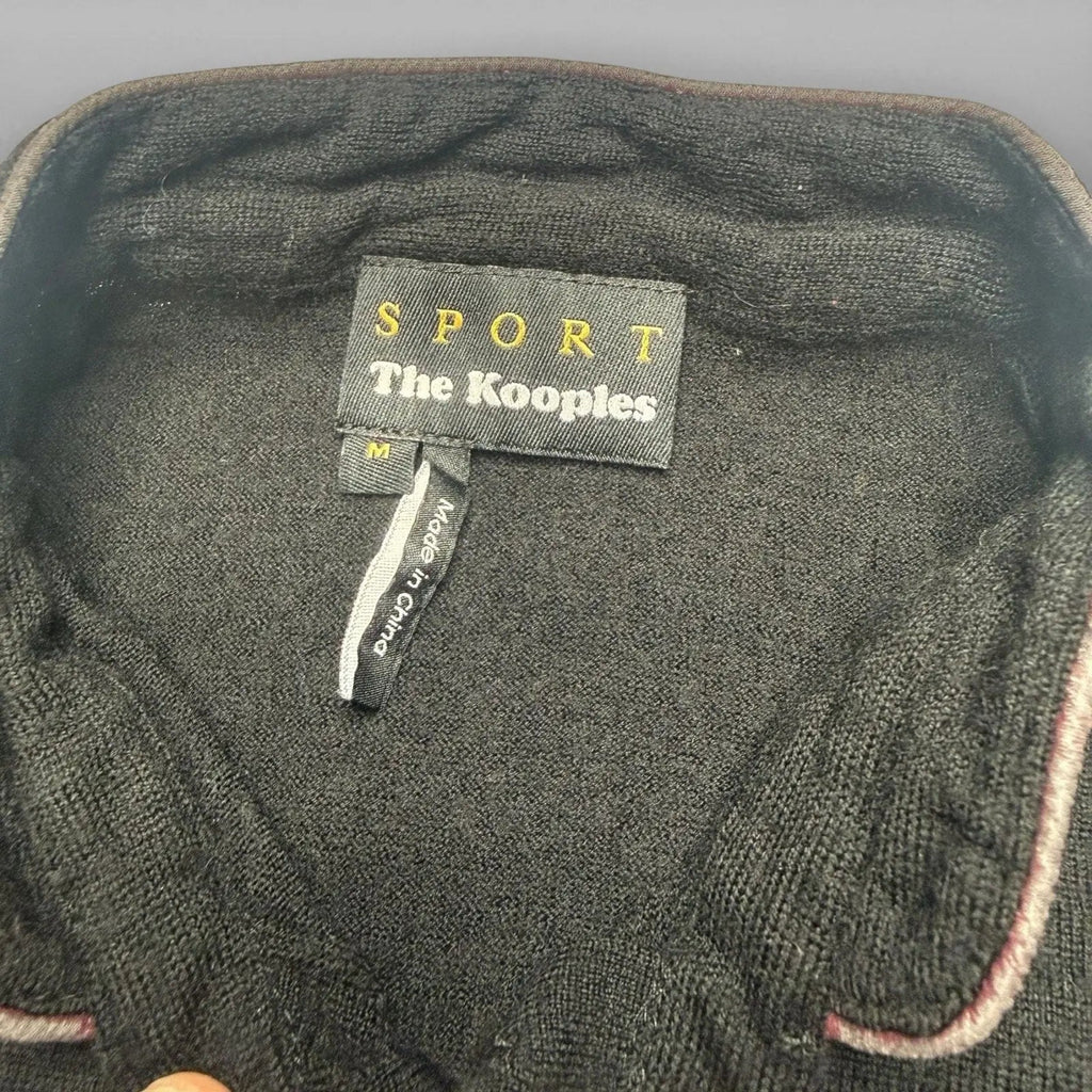The Kooples Sport Men's Black Long Sleeve Knit Henley Sweater The Kooples