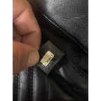 Chanel Black Chevron Calfskin Small CC Pouch Bag with Chain
