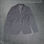 New York & Company Women's Black One-Button Stretch Blazer Size 12