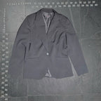 New York & Company Women's Black One-Button Stretch Blazer Size 12 New York & Company