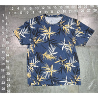 Celio* Men's Navy Blue Leaf Tropical Printed Crew Neck T-Shirt - O.M.T.HRIFT