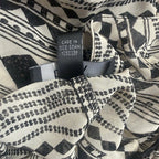 BCX Cold Shoulder Geometric Print Smocked Blouse BCX
