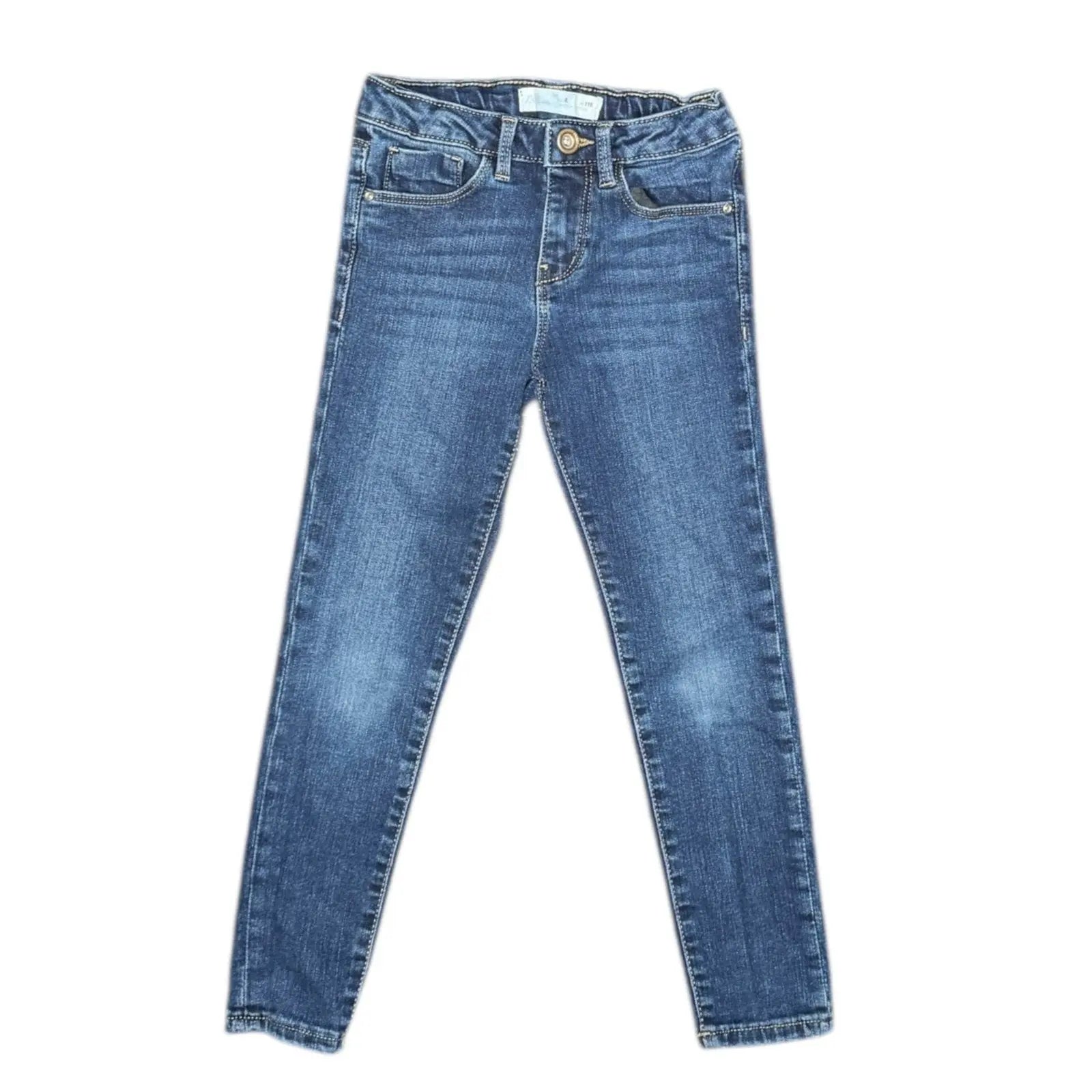 Zara Kids Girls Medium Wash Skinny Jeans with Adjustable Waist Zara Kids