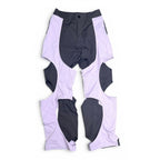 Lavender and Black Two-Tone Cut-Out Techwear Pants Fashion Trousers Size S Unbranded
