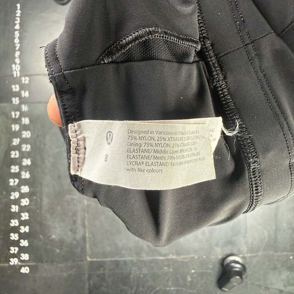 Lululemon High Neck Sports Bra Black Size 8