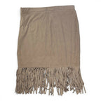 Bajee Collection Faux Suede Fringe Hem Skirt Size L Bajee Collection