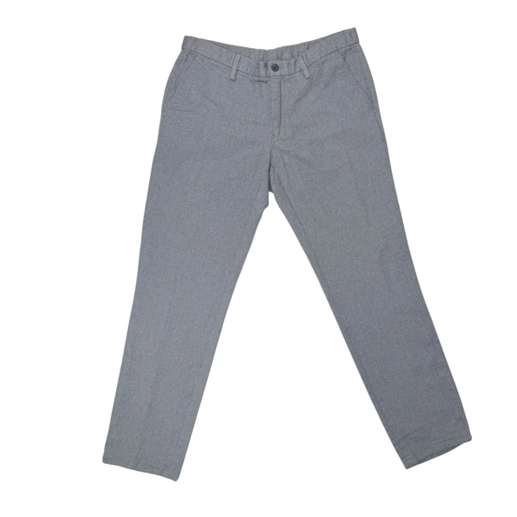 Massimo Dutti Gray Herringbone Slim Fit Chino Trousers size 32 Massimo Dutti